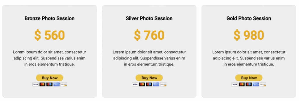 White version of the PayPal buttons for SmugMug